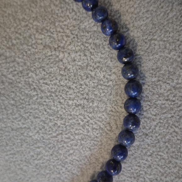 Natural Blue Lapis Choker & Matching Braclet.Certificate Of Authenticity Enclose - Picture 2 of 5
